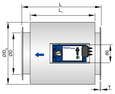 Control unit with acoustic cladding and flange (TVE-D-FL)