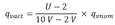 Berechnung Volumenstromistwert bei 2 – 10 V