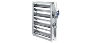 Multileaf dampers made of aluminium for extremely low-leakage shut-off in air conditioning systems