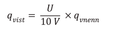 Berechnung des Volumenstromistwert bei 0 - 10 V