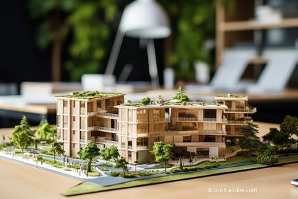 Gebäude Grün Modell eines Wohnkomplexes EPD
