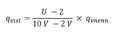 LN0 Berechnung Volumenstromistwert bei 2 – 10 V
